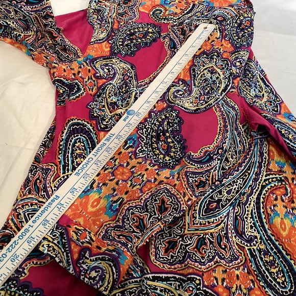 Lauren Ralph Lauren Fuchsia Paisley Button-Down Shirt Women’s Size Large - Picture 11 of 11